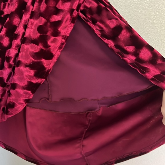 Lulu’s Mesmerize on the Prize Burgundy Velvet Wrap Dress - Picture 9 of 12